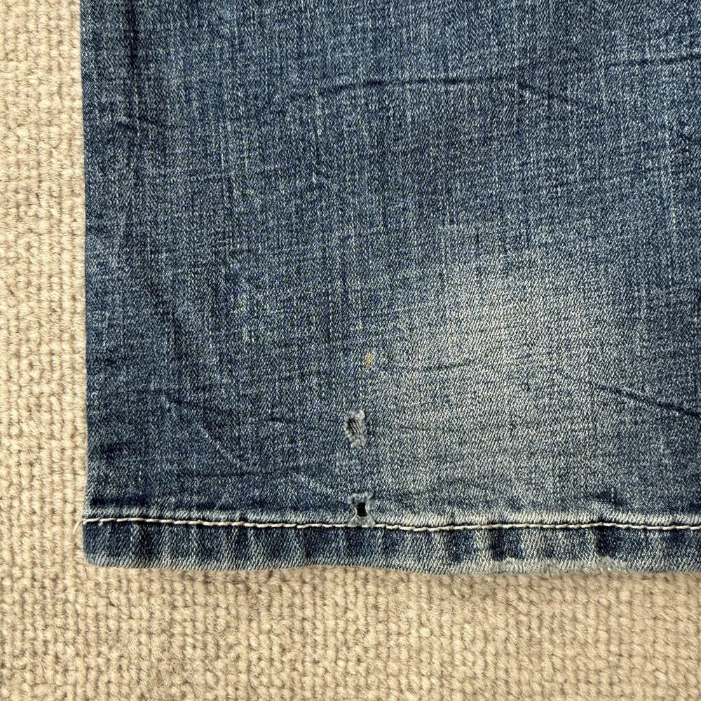 BKE Aiden Bootcut Jeans Womens 28R Blue Wash Mid Rise Stretch Embroidered - Picture 12 of 12